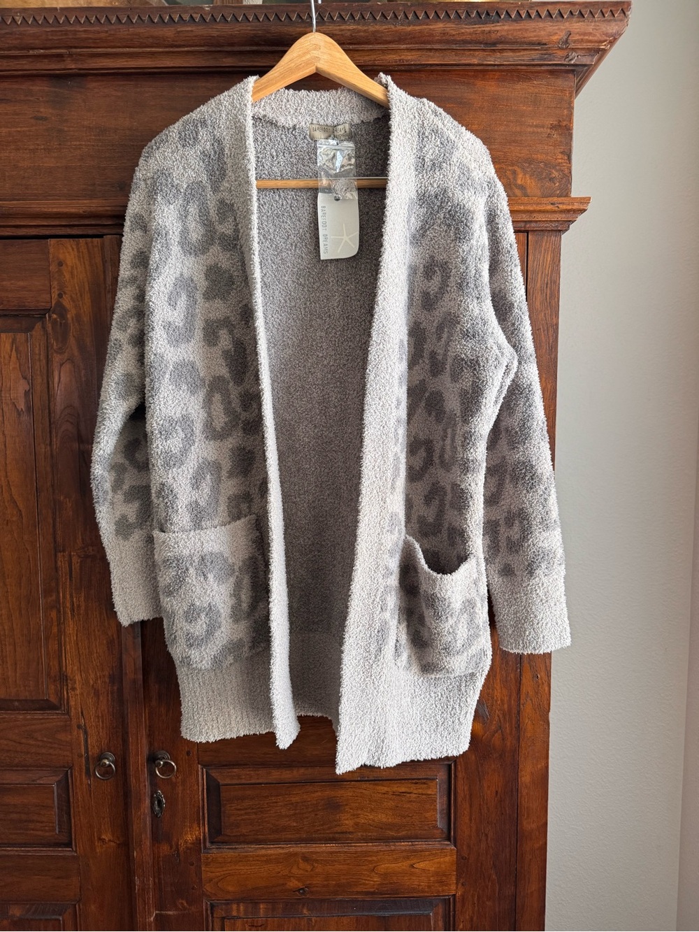 Barefoot Dreams CozyChic Leopard Cardigan New
